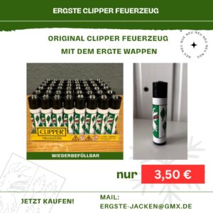Original Clipper Feuerzeug – mit Ergste Wappen